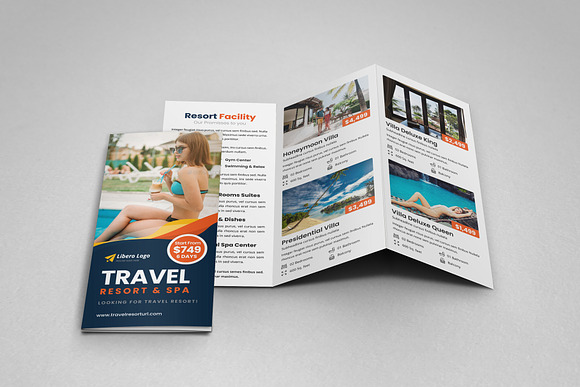 Travel Resort Trifold Brochure v2 in Brochure Templates - product preview 9