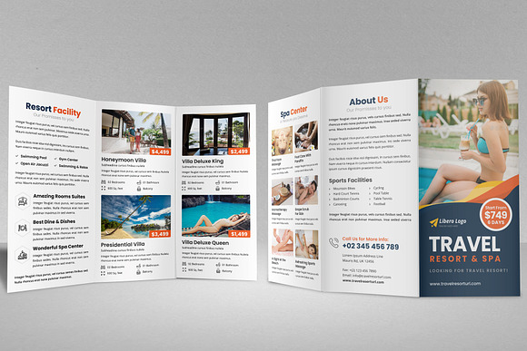 Travel Resort Trifold Brochure v2 in Brochure Templates - product preview 10