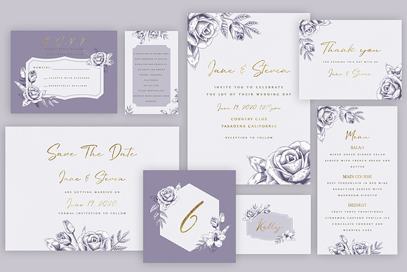 Gold Wedding Invitation in Wedding Templates - product preview 1