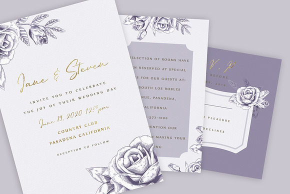 Gold Wedding Invitation in Wedding Templates - product preview 2