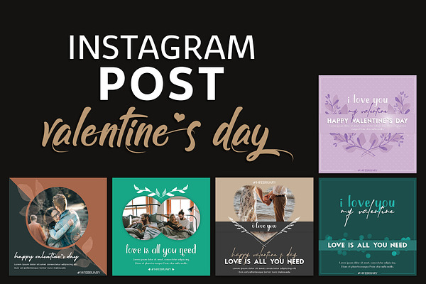 Instagram Post Templates - Valentine
