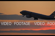 Aeroflot plane taking off in late