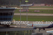 Terminal D and Aeroflot planes at