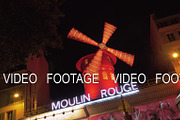 Illuminated Moulin Rouge in Paris at