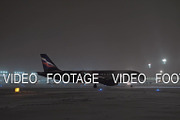 Busy Sheremetyevo Airport at winter