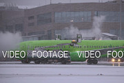 S7 Airliner being de-iced before the