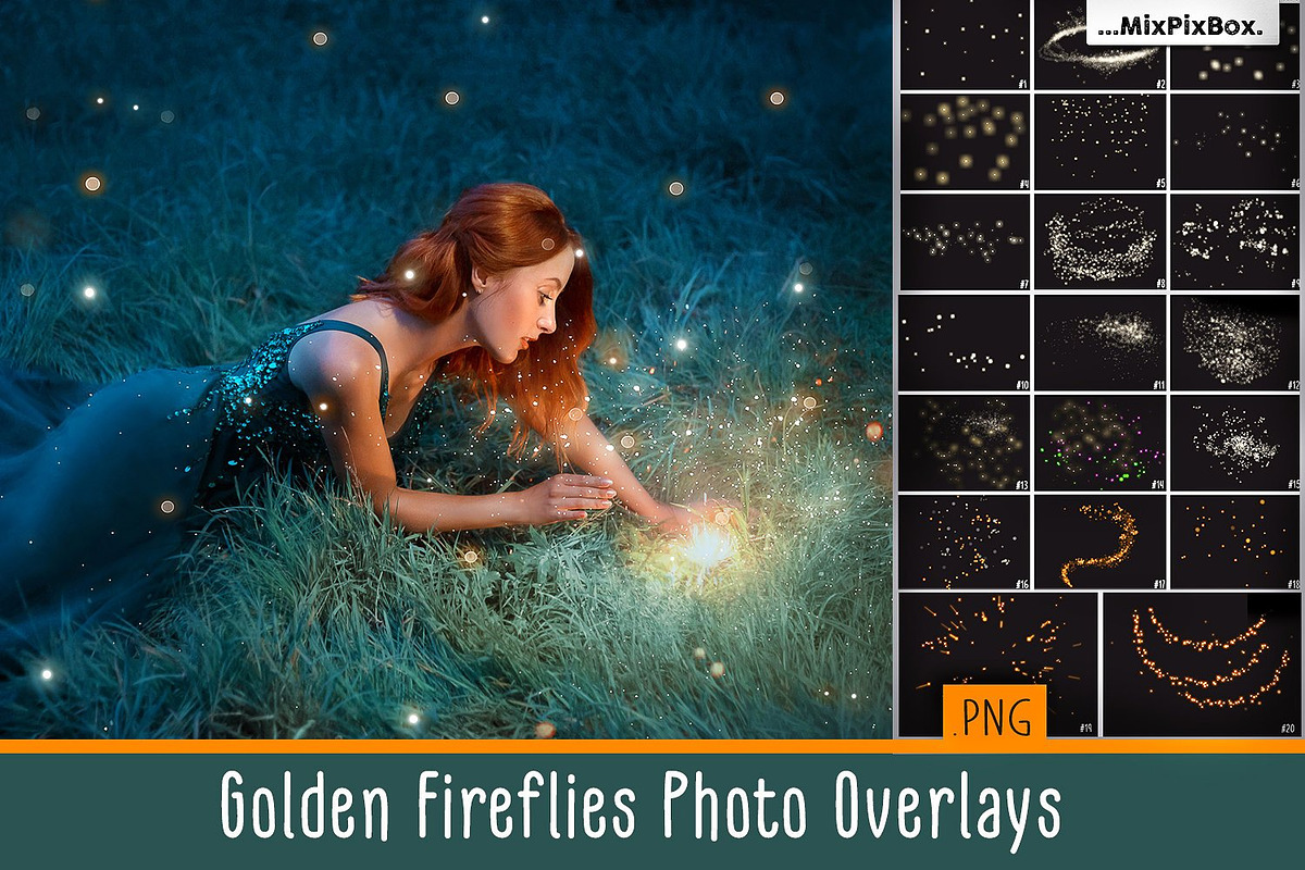 Golden Fireflies Photo Overlays in Photoshop Layer Styles - product preview 8