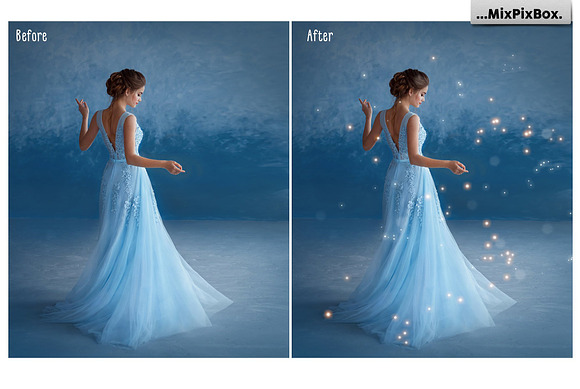 Golden Fireflies Photo Overlays in Photoshop Layer Styles - product preview 1