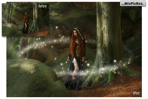 Golden Fireflies Photo Overlays in Photoshop Layer Styles - product preview 2