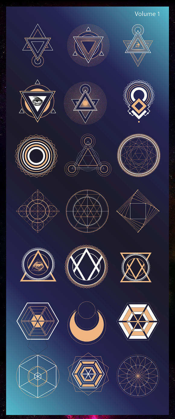 Sacred geometry set in Illustrations - product preview 1