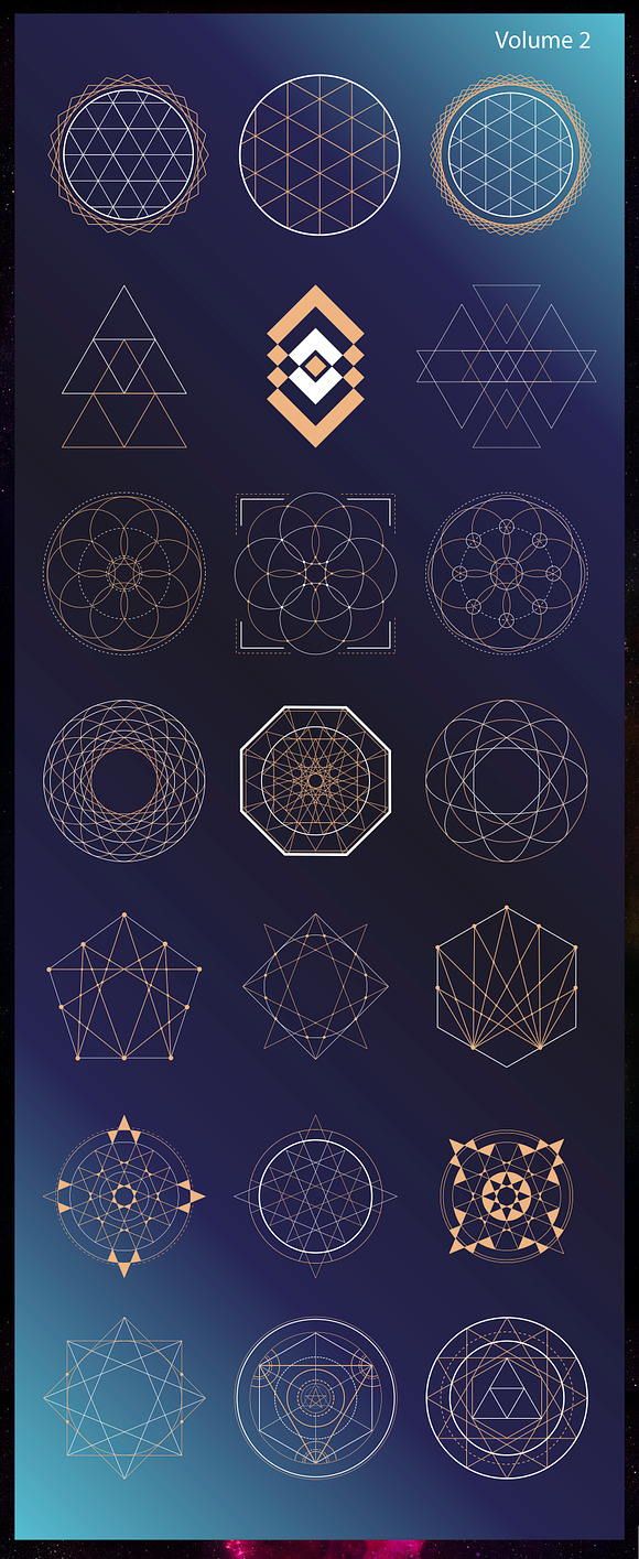 Sacred geometry set in Illustrations - product preview 2