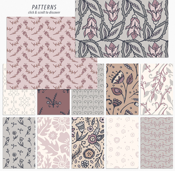Folk Floral Patterns & Illustrations in Patterns - product preview 10