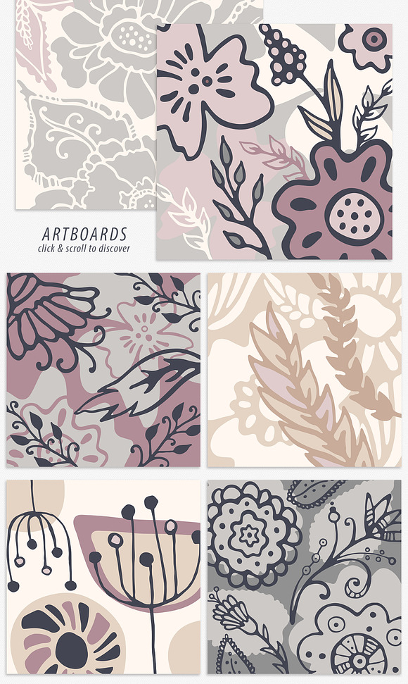 Folk Floral Patterns & Illustrations in Patterns - product preview 12