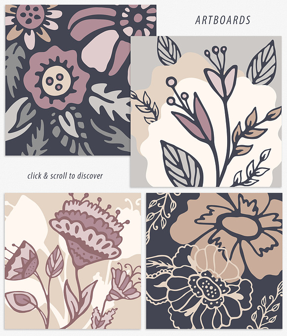 Folk Floral Patterns & Illustrations in Patterns - product preview 13