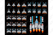 Space Ship Pixel Art Video Arcade