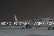 Parked Boeing 737 MAX-8 FlyDubai in