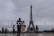 People observing Eiffel Tower from