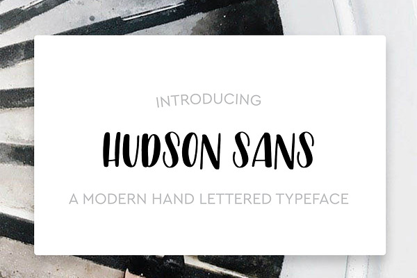 Hudson Sans Hand Lettered Typeface