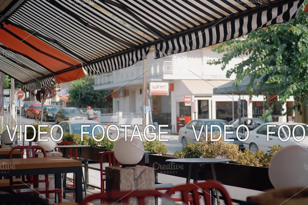 Street view from outdoor cafe in Graphics - product preview 8