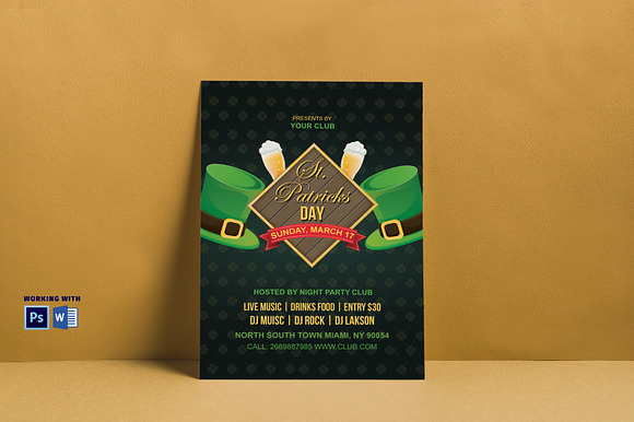St. Patrick's Day Flyer Template in Flyer Templates - product preview 2
