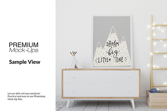 Kids Room Wall and Frames Set in Product Mockups - product preview 2