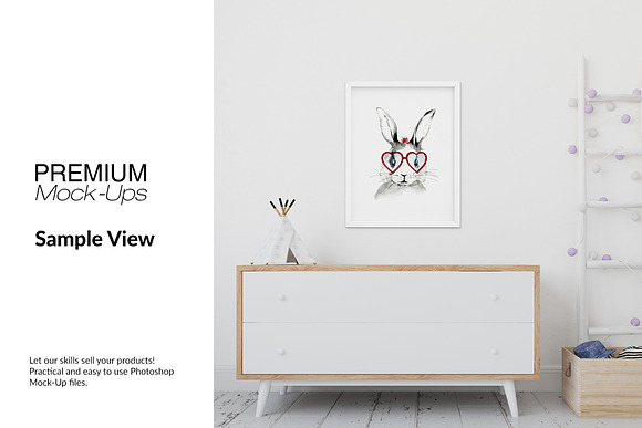 Kids Room Wall and Frames Set in Product Mockups - product preview 3