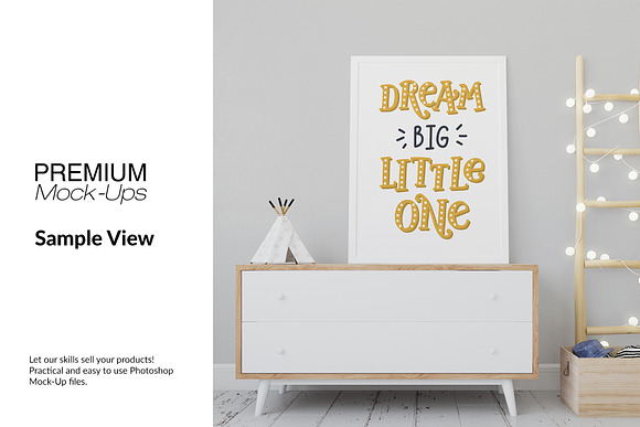 Kids Room Wall and Frames Set in Product Mockups - product preview 12