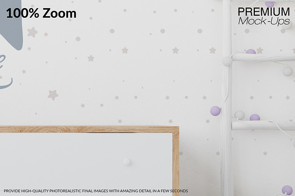 Kids Room Wall and Frames Set in Product Mockups - product preview 14