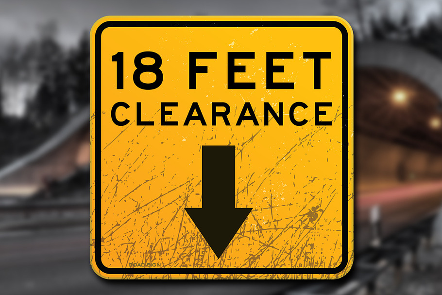 Scratched Clearance Sign Decal in Man-Made - product preview 8