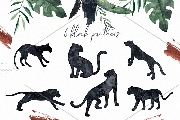Black Panther clipart in Illustrations - product preview 2