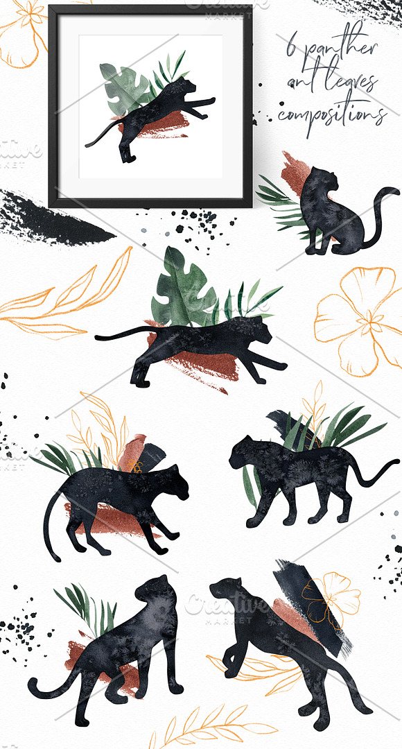 Black Panther clipart in Illustrations - product preview 3