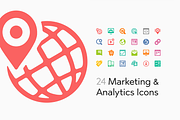 24 Marketing and Analytics Icons