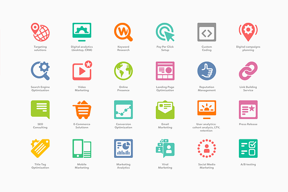 24 Marketing and Analytics Icons in Marketing Icons - product preview 1