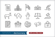 Minimal democracy icons