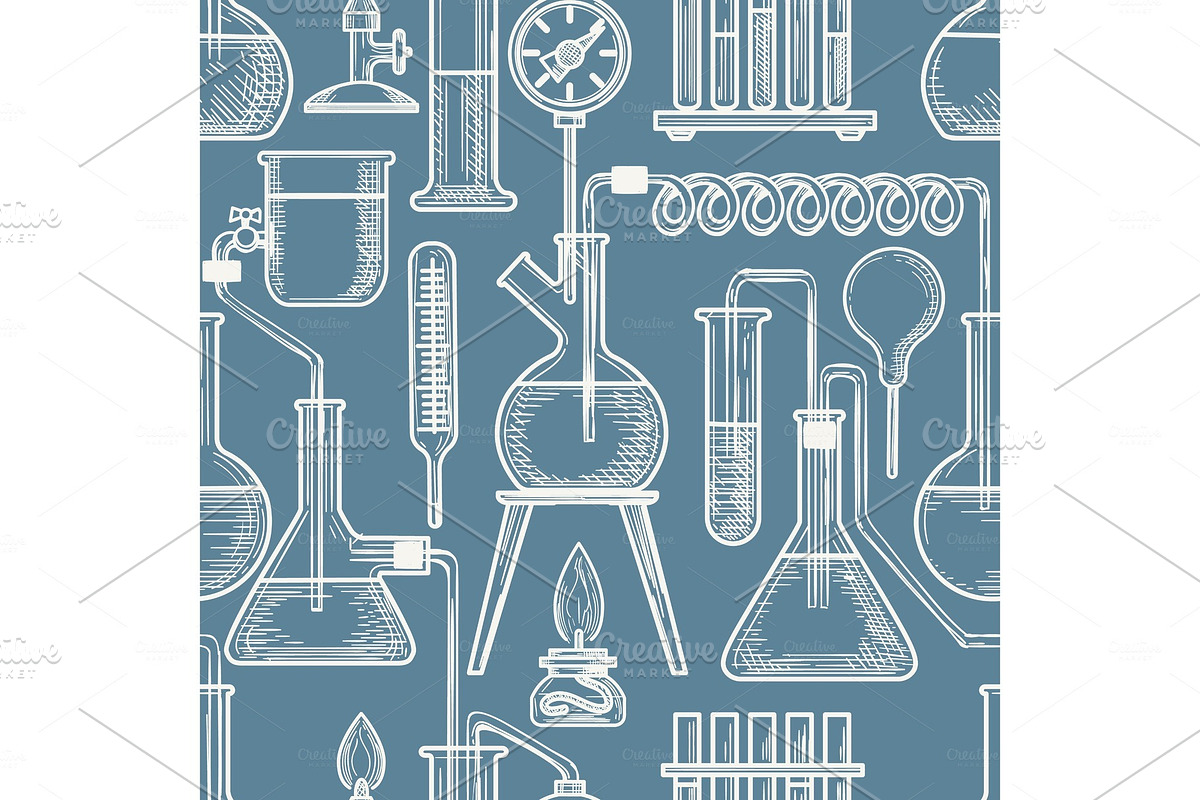 Chemical sketch pattern in Illustrations - product preview 8