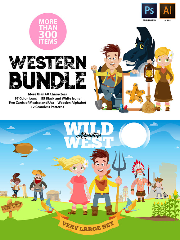 Western Bundle in Illustrations - product preview 9