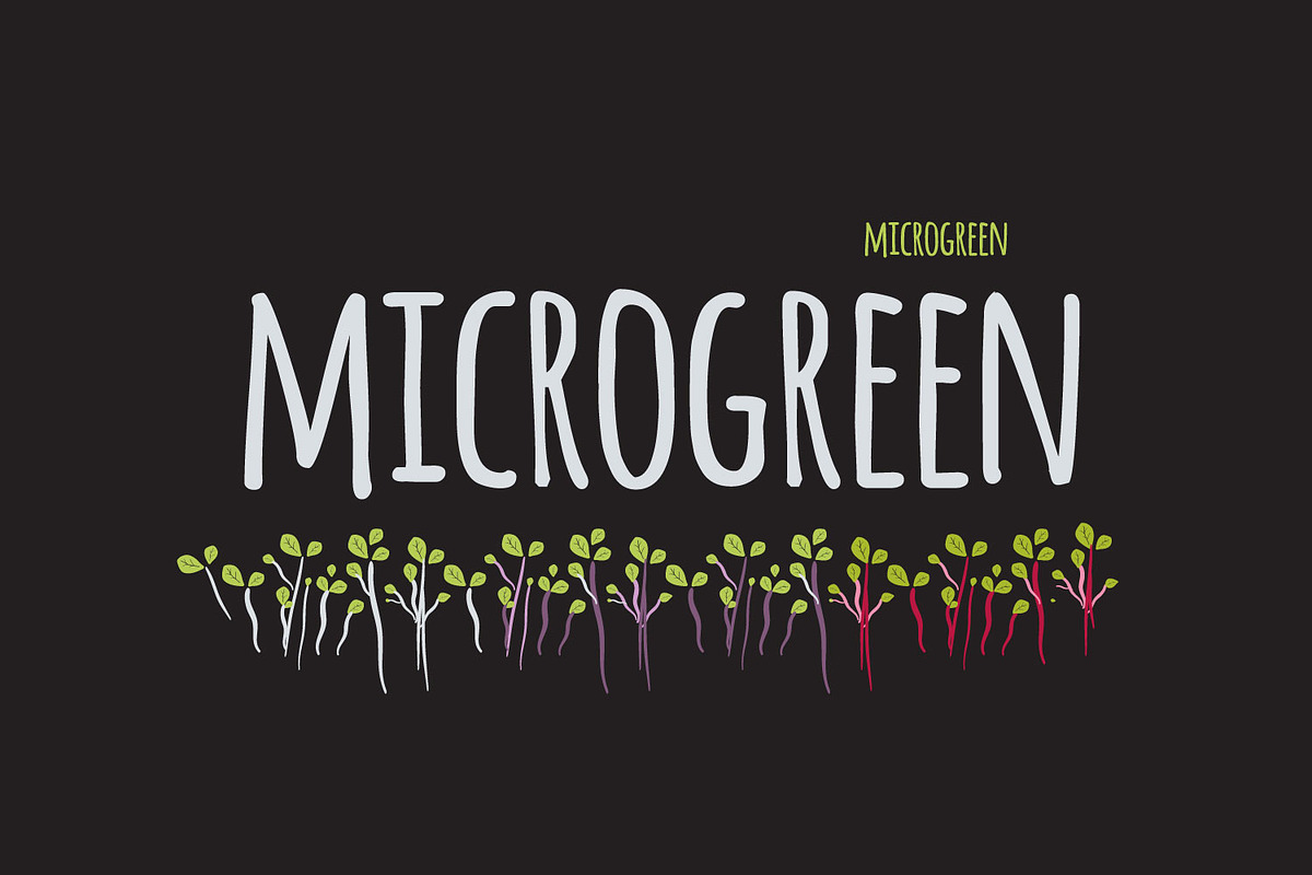Microgreen logo in Illustrations - product preview 8