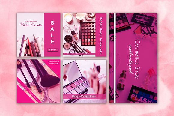 Pink & Instagram Social Media Kit in Instagram Templates - product preview 1