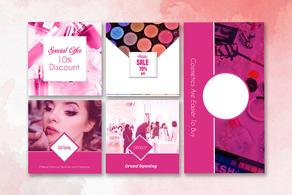 Pink & Instagram Social Media Kit in Instagram Templates - product preview 2