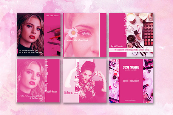 Pink & Instagram Social Media Kit in Instagram Templates - product preview 3