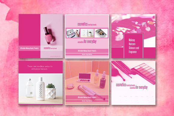 Pink & Instagram Social Media Kit in Instagram Templates - product preview 4