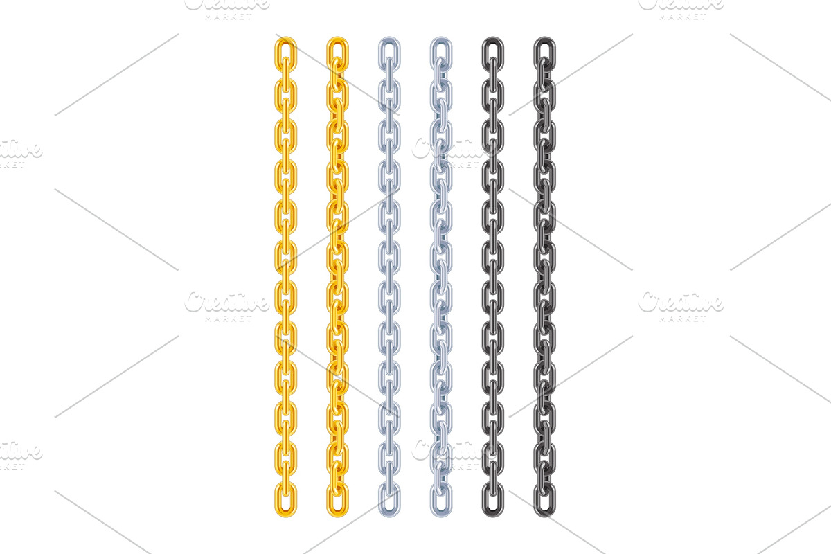 Golden, silver and metallic chain. in Illustrations - product preview 8