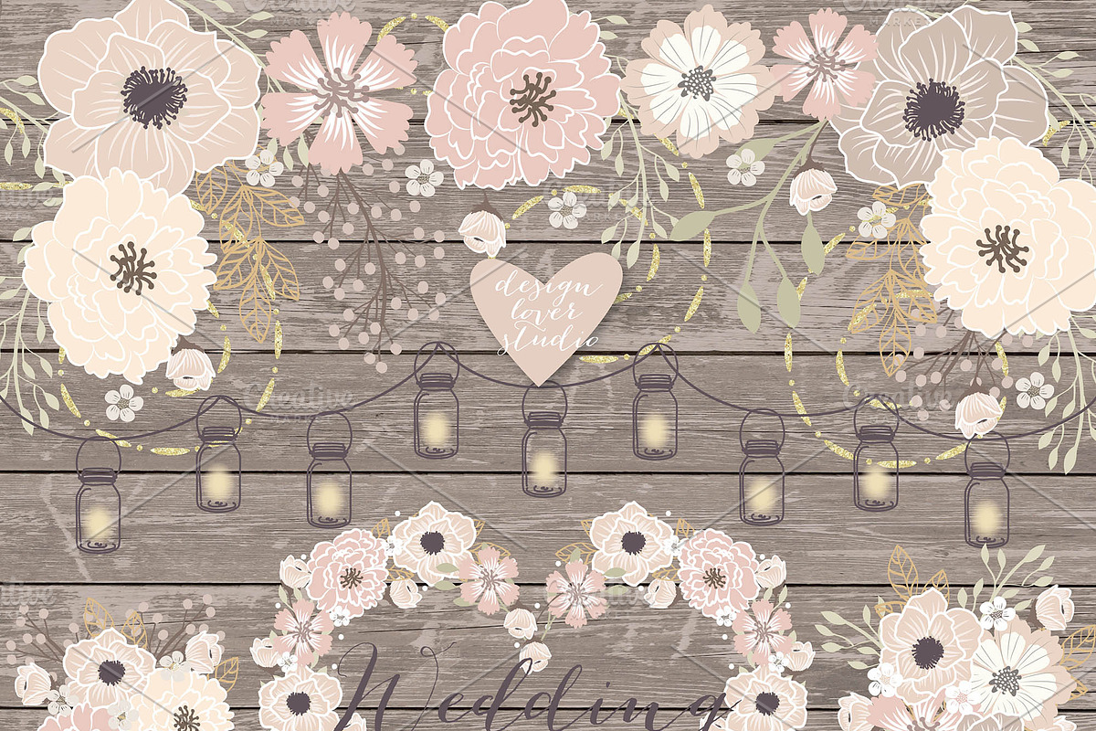 Vector Rustic wedding clipart in Illustrations - product preview 8