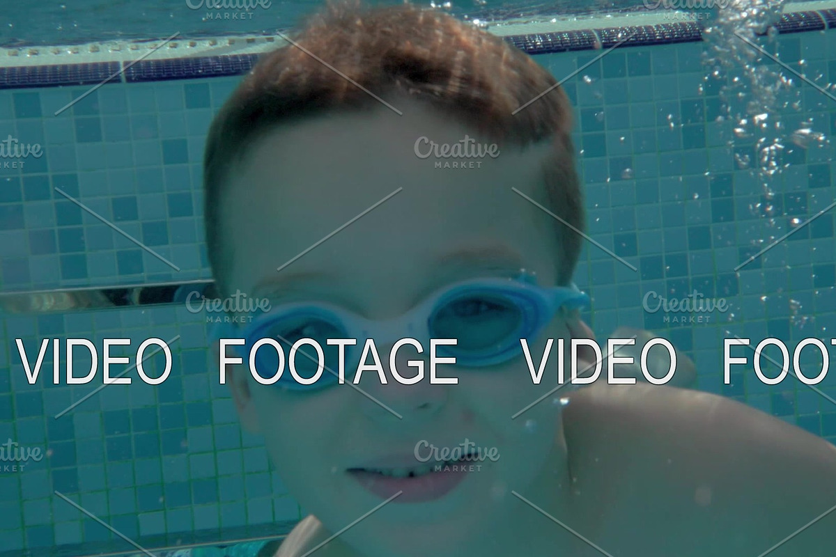 Child diving in outdoor swimming in Graphics - product preview 8