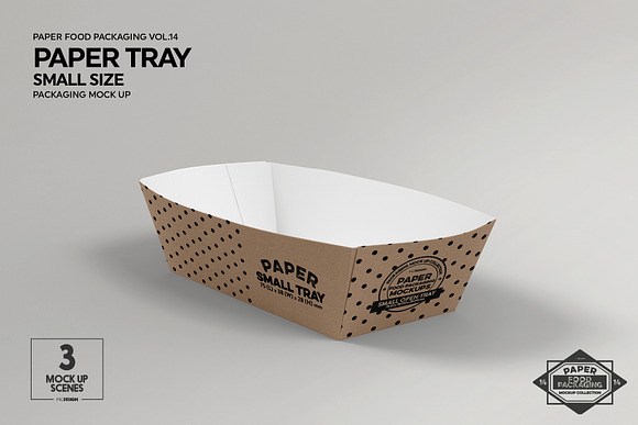 Paper Takeout Trays Packaging Mockup in Branding Mockups - product preview 1