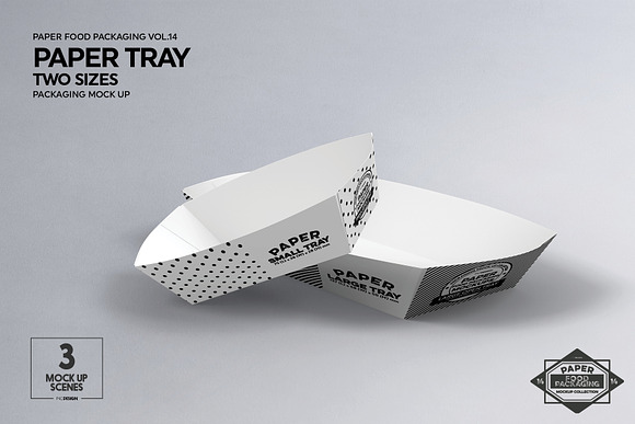 Paper Takeout Trays Packaging Mockup in Branding Mockups - product preview 3