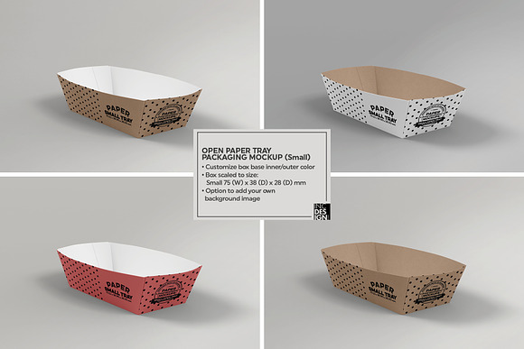 Paper Takeout Trays Packaging Mockup in Branding Mockups - product preview 6