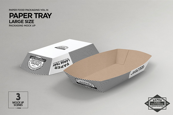 Paper Takeout Trays Packaging Mockup in Branding Mockups - product preview 7