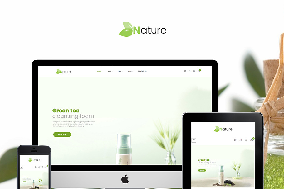 Bos Nature - Skin Care And Beauty Sp in Website Templates - product preview 8