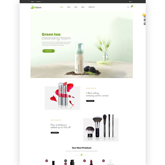 Bos Nature - Skin Care And Beauty Sp in Website Templates - product preview 1